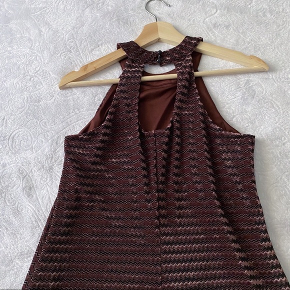 Velvet Chevron Vintage Styled Dress - Picture 8 of 11